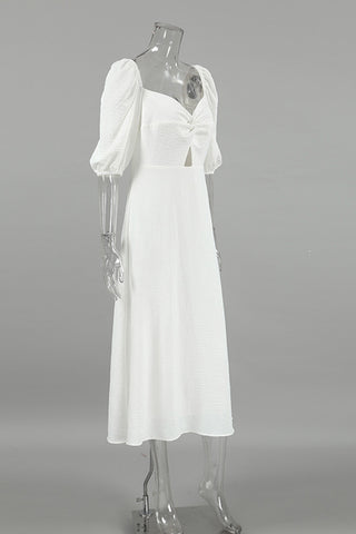 Off-Shoulder Puff Sleeve Dress