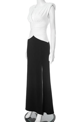 Elegant Ruched Maxi Dress