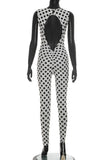 Polka Dot Slim Fit Jumpsuit