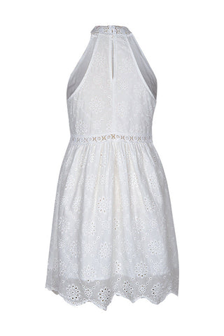 Halter Neck Lace Casual Dress