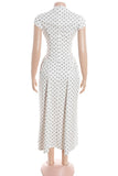 Polka Dot Casual Midi Dress