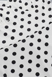 Polka Dot Strapless Midi Dress