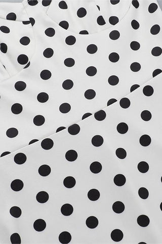 Polka Dot Strapless Midi Dress