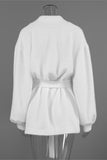 Belted Wrap Jacket with Relaxed Sleeves