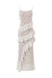 Lace Overlay Maxi Dress