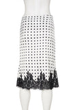 Lace Trim Polka Dot Skirt