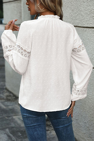 Lace-Trimmed Blouse