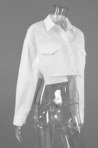 Cropped Button-Down Shirt