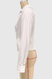 Striped Button-Up Blouse