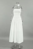 Strapless Ruched Casual Dress