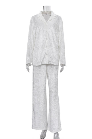 Classic Button-Down Pants Set