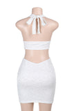 Cutout Halter Mini Dress