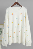 Floral Motif Sweater