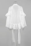Ruffled Long-Sleeve Blouse