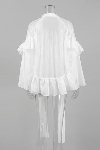 Ruffled Long-Sleeve Blouse