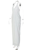 Halter Dress with Draped Detail