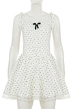 Polka Dot Tie-Strap Casual Dress