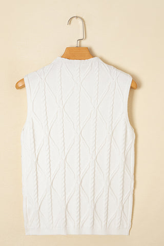 Textured Knit Sweater Vest