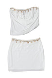 Draped Strapless Skirt Set