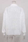 Elegant Sheer Long Sleeve Blouse