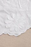 Floral Detail Tie-Front Top