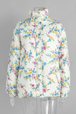 Floral Pattern Puffer Jacket