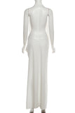 Elegant Draped Evening Gown