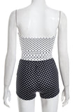 Strapless Polka Dot Short Set