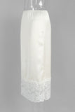 Elegant Lace Hem Skirt