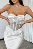 Lace Trim Sweetheart Corset Top