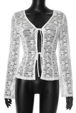 Tie-Front Lace Blouse