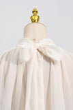Flowing Ruffle Blouse with Dramatic Sleeves