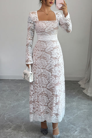 Elegant Lace Long Sleeve Dress