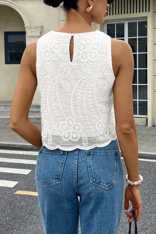 Sleeveless Floral Tank Top