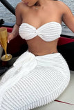 Chic Wrap Skirt Set with Draped Detail