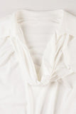 Draped Collar Casual Dress