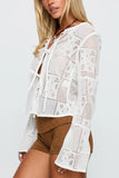 Tie-Front Lace Blouse