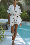 Polka Dot Wrap Shorts Set