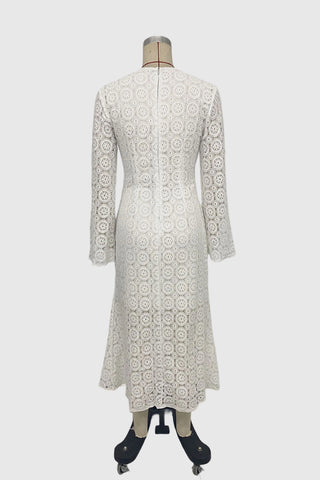 Flared Lace Midi Dress