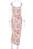 Floral Print Spaghetti Strap Dress