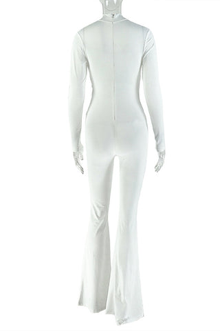 Cutout Long Sleeve Jumpsuit