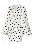 Polka Dot V-Neck Casual Dress