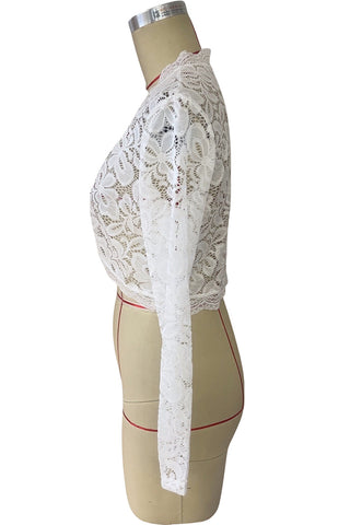 Elegant Lace Long-Sleeve Top