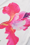 Floral Print Strapless Casual Dress