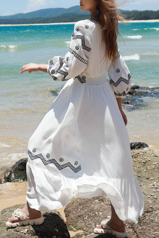 Bohemian Printed Maxi Dress