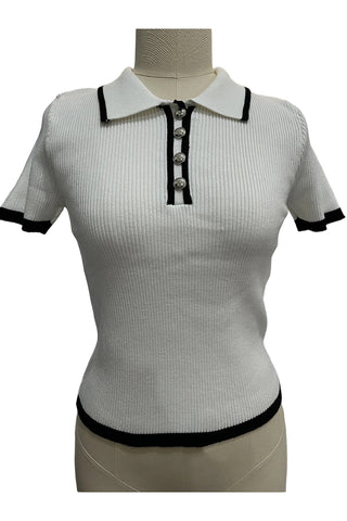 Classic Polo Button-Front Tee