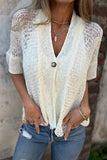 Button-Front Short Sleeve Cardigan