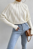 Ribbed High-Neck Sweater