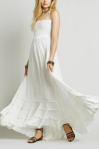 Flowy Maxi Dress with Tiered Skirt