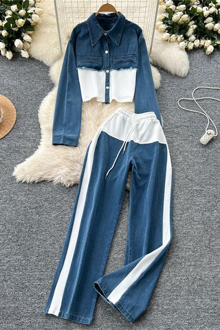 Stylish Button-Front Pants Set